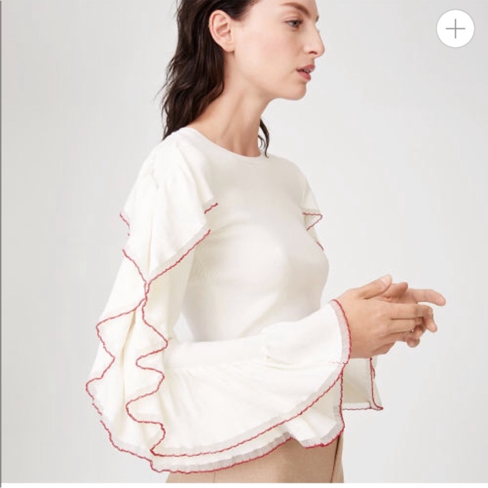 Club Monaco Sweater with Ruffles - Picture 2 of 5